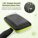 Skin Friendly Self-Cleaning Slicker Brush for Dog and Cat Shedding