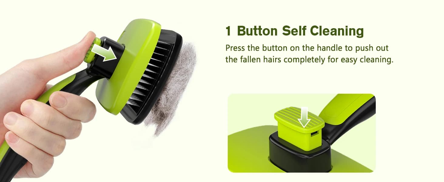 Skin Friendly Self-Cleaning Slicker Brush for Dog and Cat Shedding — product details