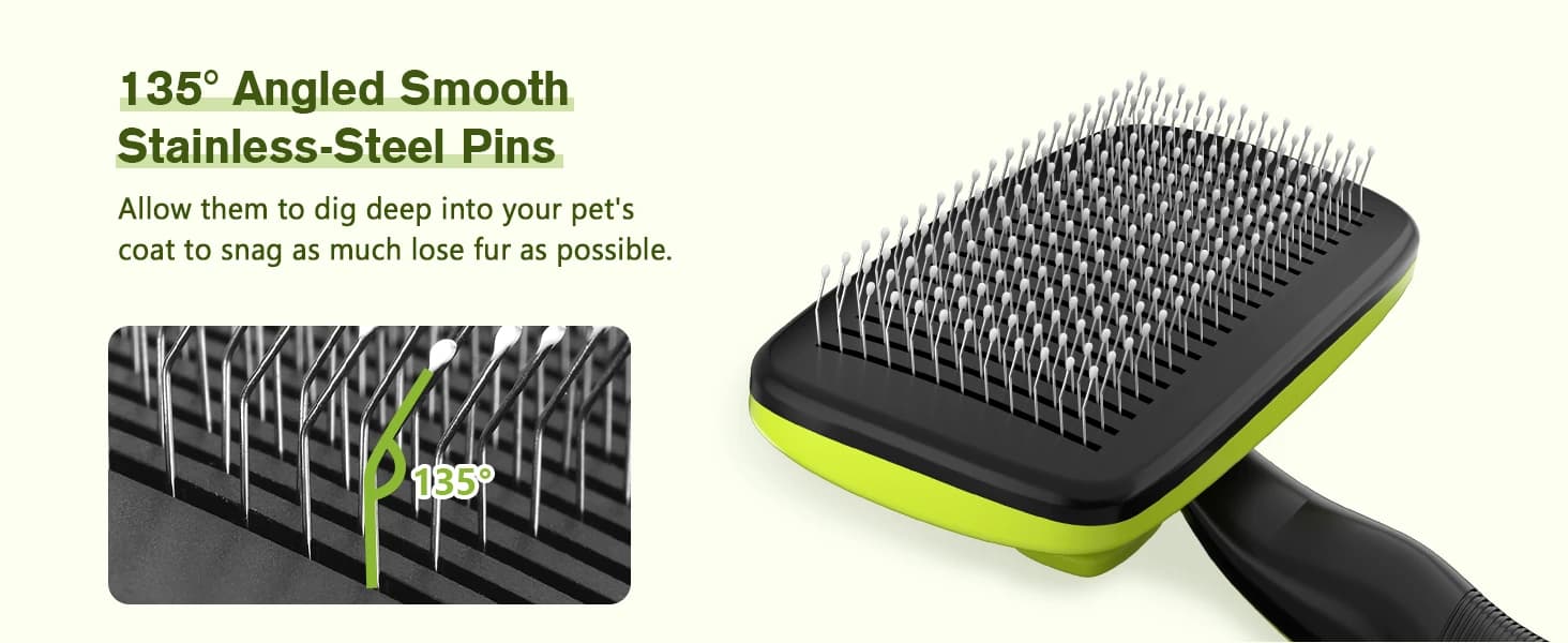 Skin Friendly Self-Cleaning Slicker Brush for Dog and Cat Shedding — collection imagery