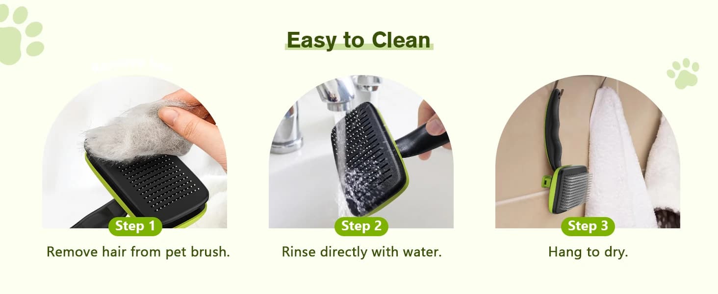 Skin Friendly Self-Cleaning Slicker Brush for Dog and Cat Shedding — product details