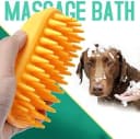 Pet Silicone Shampoo Brush for Long & Short Hair Medium and Large Pets Dogs Cats