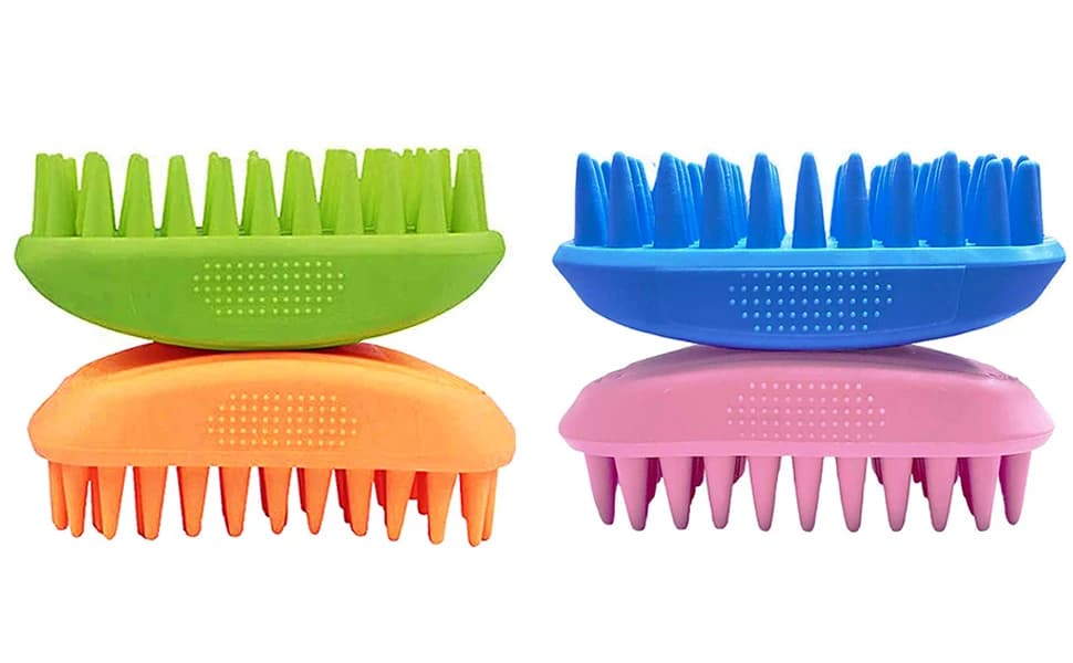 Pet Silicone Shampoo Brush for Long & Short Hair Medium and Large Pets Dogs Cats — product details