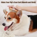 Soft Boar Bristle Pet Palm Brush for Short Haired Dogs and Cats with Band — Reduce Shedding