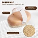 Soft Boar Bristle Pet Palm Brush for Short Haired Dogs and Cats with Band — Reduce Shedding