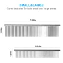 2 Pack Dog Combs with Rounded Ends Stainless Steel Teeth