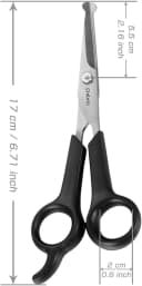 Chibuy Professional Pet Grooming Scissors with Round Tip Stainless Steel Dog Eye Cutter for Dogs and Cats