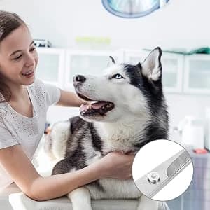 Chibuy Professional Pet Grooming Scissors with Round Tip Stainless Steel Dog Eye Cutter for Dogs and Cats — Adjustable Screw Design