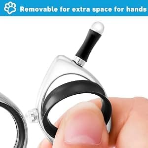 Curved Dog Grooming Scissors — 6.5 inch — Removable Finger Rings