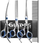 Professional 5 in 1 Dog Grooming Scissors Set with Safety Round Tips