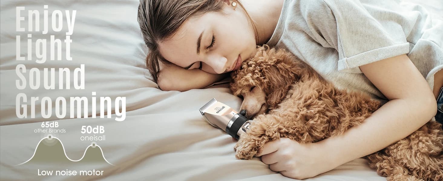 Low Noise Dog Clippers Grooming Kit for Dogs and Cats Pets — Low Noise Won't Scare Your Pets