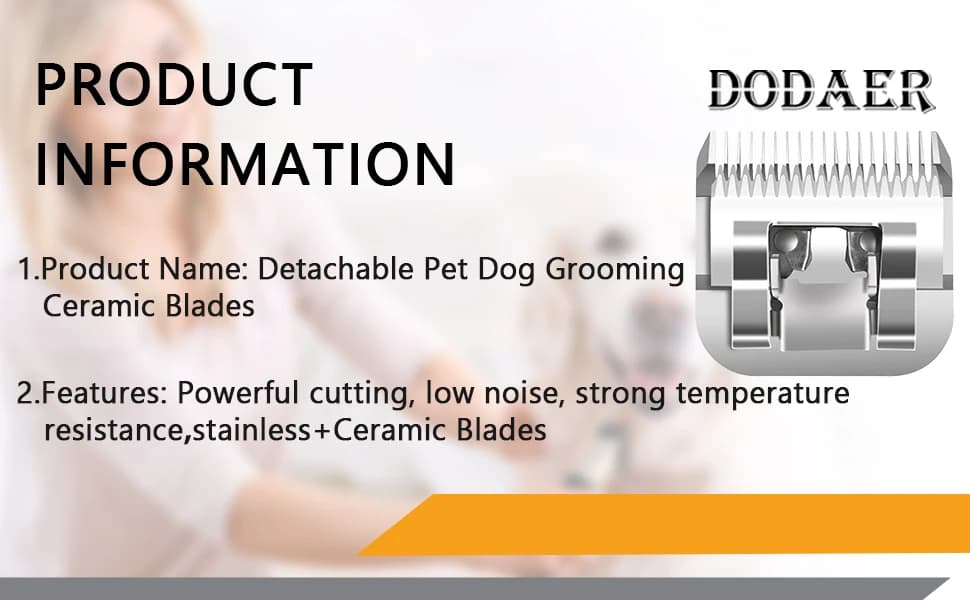 10# Grooming Ceramic Pet Clipper Blades Compatible with Andis and Oster A5 — product details