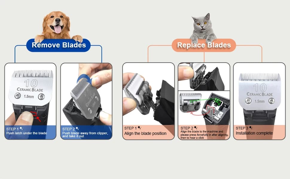 10# Grooming Ceramic Pet Clipper Blades Compatible with Andis and Oster A5 — product details