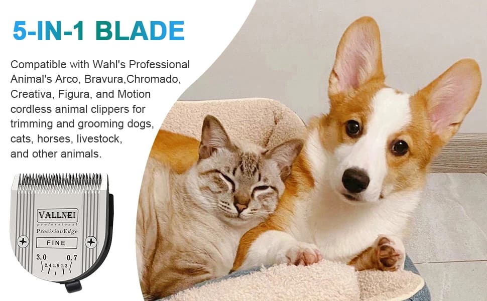 3-Pack — 5-in-1 Replacement Blade Compatible with Wahl Animal Bravura Clipper — product details