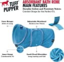 Fast Drying Dog Bath Robe | 800 GSM Plush Dog Towel Bathrobe/Dressing Gown | Super Absorbent Pet/Puppy Bathrobe