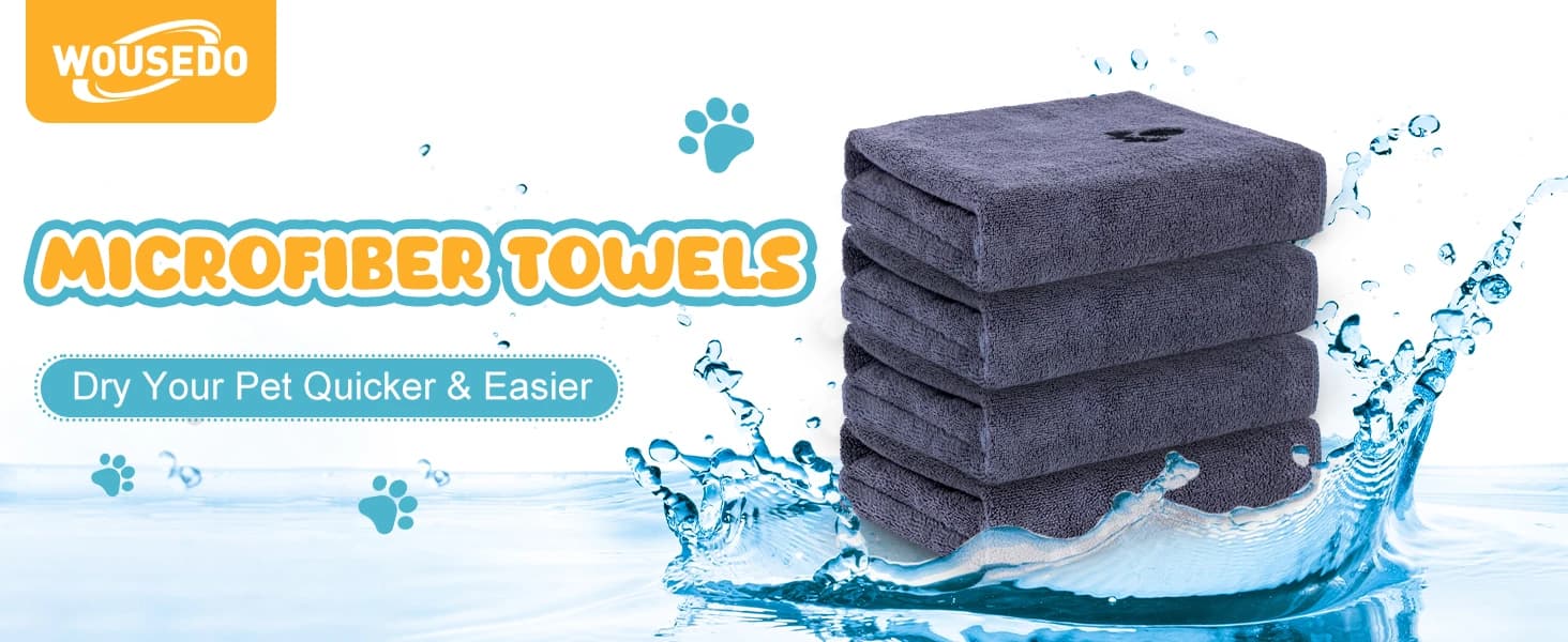 2 Pack Microfiber Dog Towels for Drying Dogs — Super Absorbent and Soft — product details
