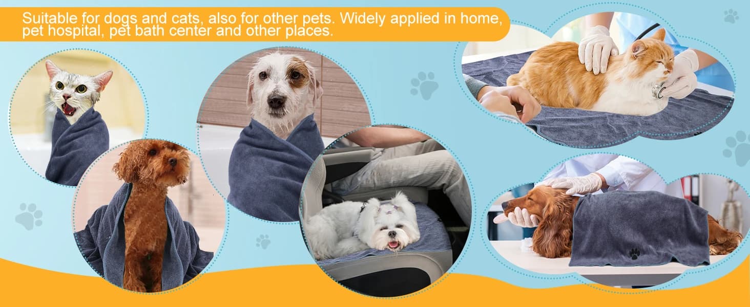 2 Pack Microfiber Dog Towels for Drying Dogs — Super Absorbent and Soft — product details