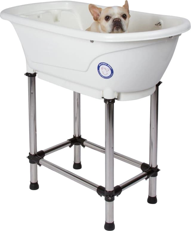 Flying Pig Pet Dog and Cat Portable Bath Tub (White