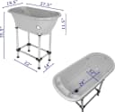 Flying Pig Pet Dog and Cat Portable Bath Tub (White