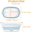 Collapsible Dog Bath Tub — Portable Puppy Bathtub with Drain Plug
