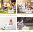 Collapsible Dog Bath Tub — Portable Puppy Bathtub with Drain Plug