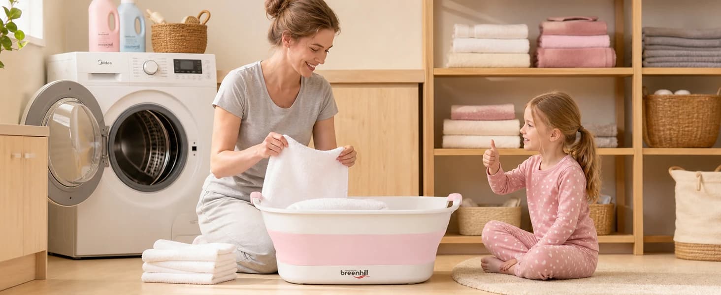 Collapsible Dog Bath Tub — Portable Puppy Bathtub with Drain Plug — product details