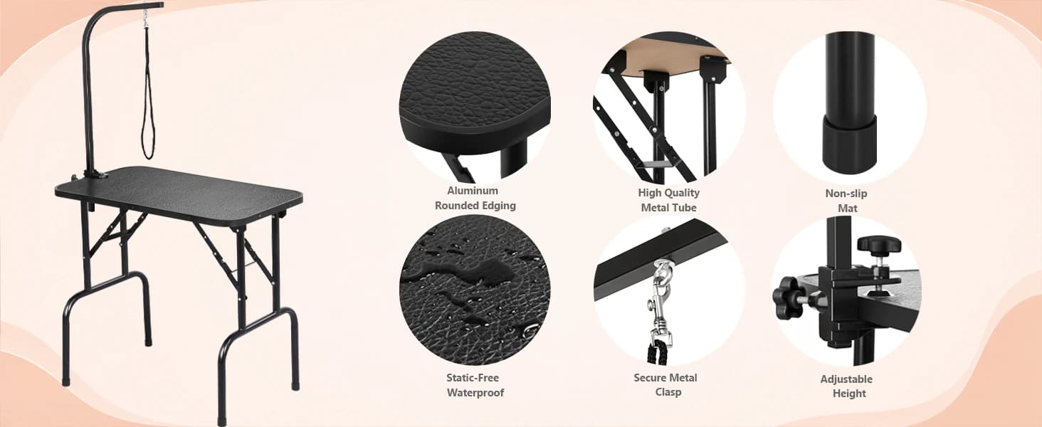 32 Inch Sturdy Dog Grooming Table for Home — product details