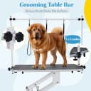 43.3 in Hydraulic Pet Grooming Table — Professional Hydraulic Grooming Table w/Max 350 LBS Loading Capacity