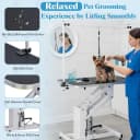 43.3 in Hydraulic Pet Grooming Table — Professional Hydraulic Grooming Table w/Max 350 LBS Loading Capacity