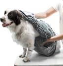 Quick Dry Towel for Dogs | Ultra Absorbent Microfiber Shammy | Extra Large 35x15 Size Dog Bath Towel |
