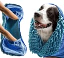 Quick Dry Towel for Dogs | Ultra Absorbent Microfiber Shammy | Extra Large 35x15 Size Dog Bath Towel |