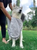 Quick Dry Towel for Dogs | Ultra Absorbent Microfiber Shammy | Extra Large 35x15 Size Dog Bath Towel |