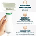 2-in-1 Dog Hair Dryer with Brush for Small Dogs and Cats