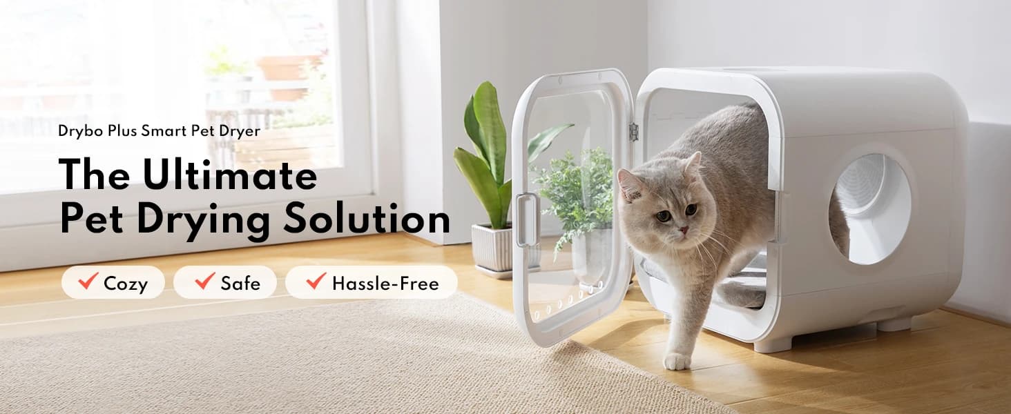 Automatic Cat Dryer — 40dB Ultra Quiet Pet Dryer Box (Drybo Plus) — product details