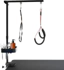 Pet Grooming arm with clamp for Large and Small Dogs - 35 inch Height Adjustable and Free Two No Sit Haunch Holder