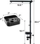 Pet Grooming arm with clamp for Large and Small Dogs - 35 inch Height Adjustable and Free Two No Sit Haunch Holder