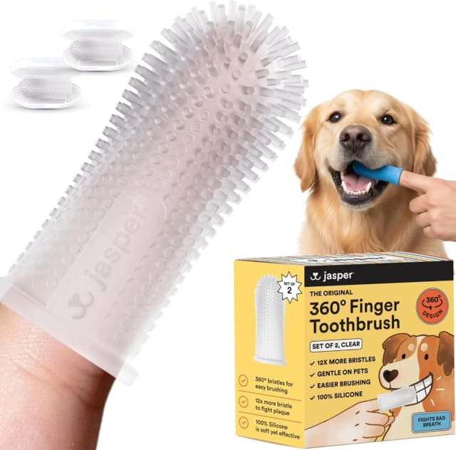 Dog Toothbrush — 360° Finger Toothbrush for Dogs and Cats
