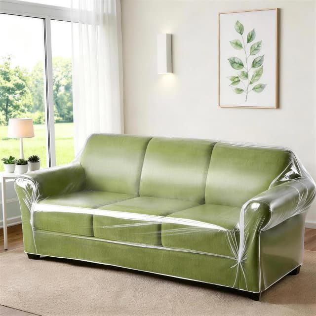Clear Thicker Plastic Couch Cover for Pets