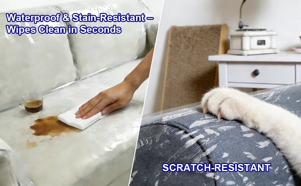 Clear Thicker Plastic Couch Cover for Pets — product details
