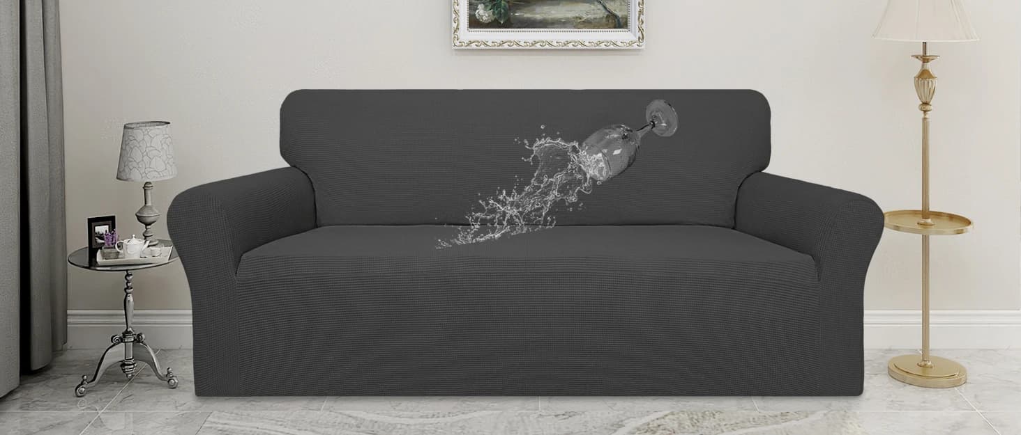 100% Waterproof Couch Cover — 3 Cushion Couch Slipcover for — collection imagery