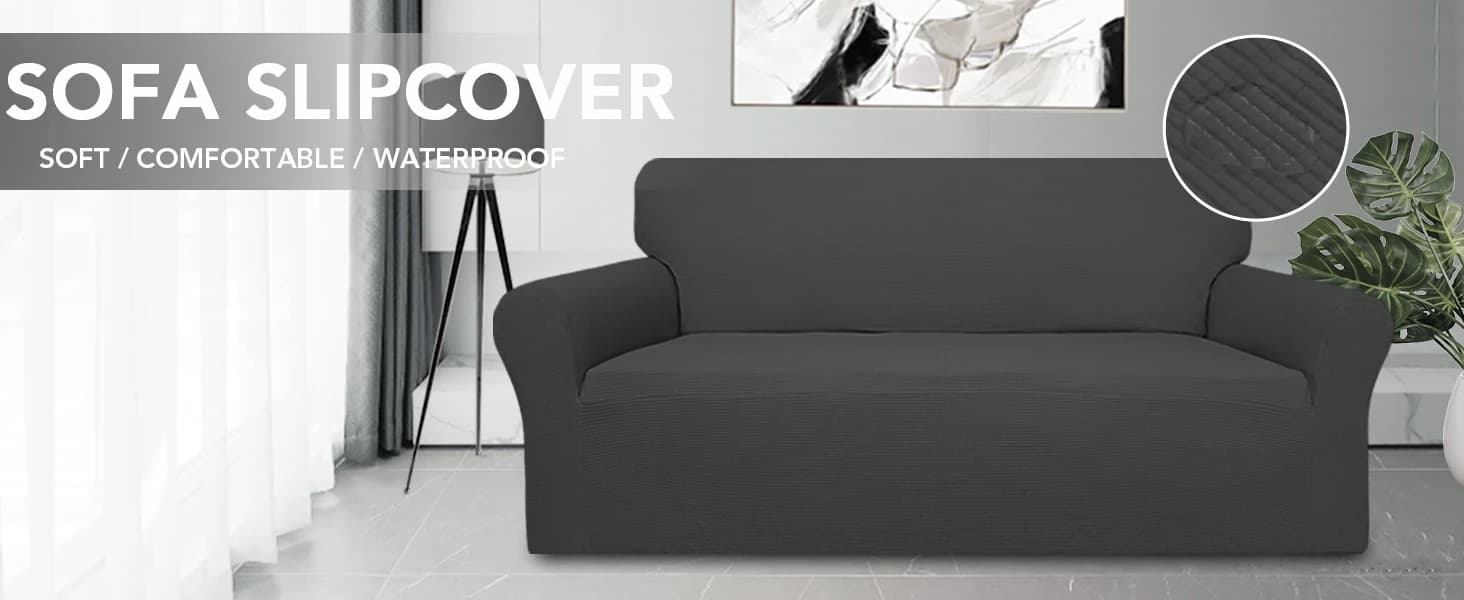 100% Waterproof Couch Cover — 3 Cushion Couch Slipcover for — product details