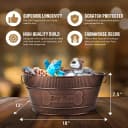 Copper Metal Pet Storage and Dog Toy Bin w/ Handles