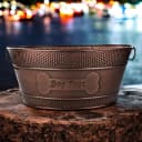 Copper Metal Pet Storage and Dog Toy Bin w/ Handles
