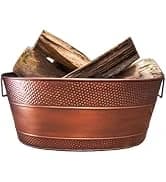 Copper Metal Pet Storage and Dog Toy Bin w/ Handles — collection imagery