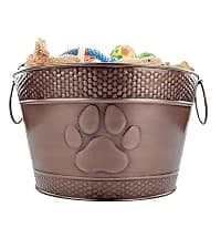 Copper Metal Pet Storage and Dog Toy Bin w/ Handles — collection imagery