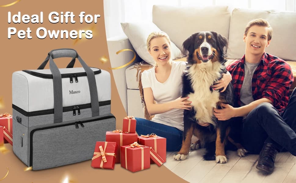 Dual Layers Dog Travel Bag — Dog Mom Gifts — Ideal Gift for Pet Owners