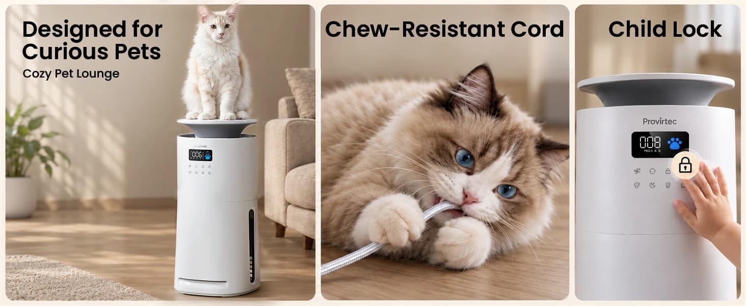 Air Purifier for Home Pets — Dual Sensors — Your Air. Your Control.