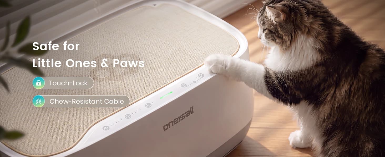 Pet Air Purifier with 3-Side Air Intake and Hair Collection Bin — product details