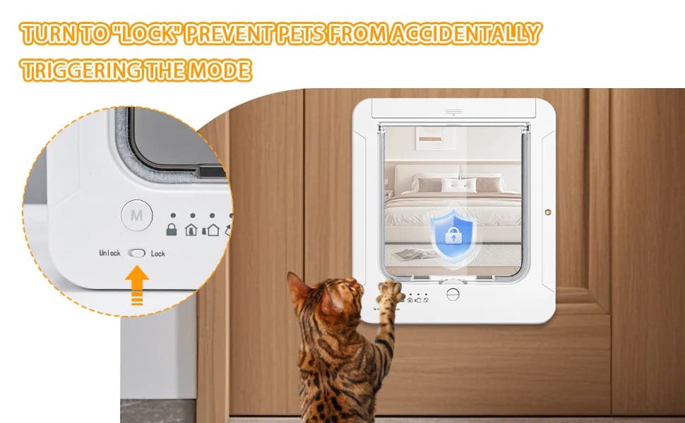 Smart Cat Door with 4 Collar Sensor Key — product details