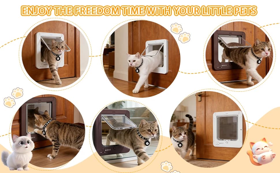 Smart Cat Door with 4 Collar Sensor Key — product details