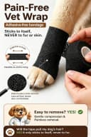 Dog Paw Wound Recovery Boot with Self-Adhering Pet Bandage
